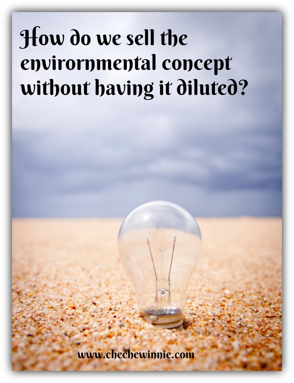 How do we sell the environmental concept without having it diluted?