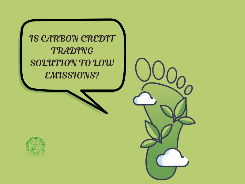 IS CARBON CREDIT TRADING SOLUTION TO LOW EMISSIONS?