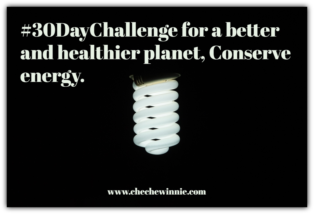 #30DayChallenge for a better and healthier planet, Conserve energy.
