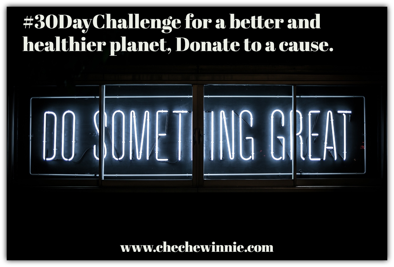 #30DayChallenge for a better and healthier planet, Donate to a cause.