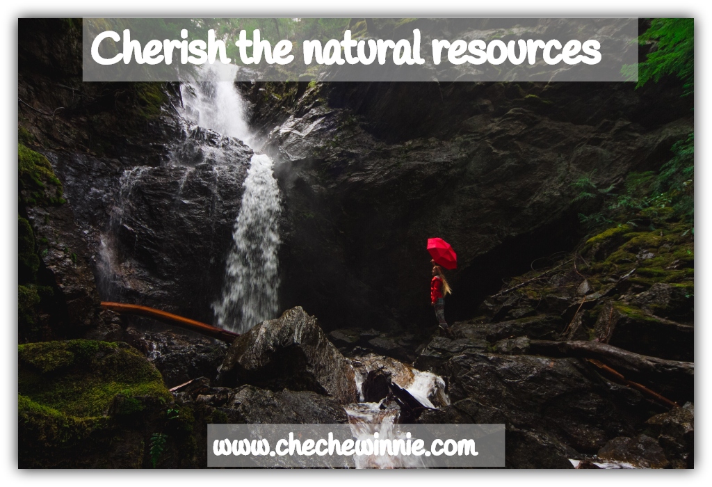 Cherish the natural resources