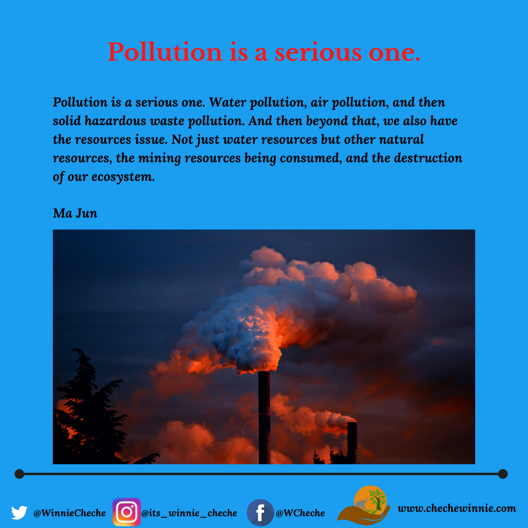 Pollution is a serious one.