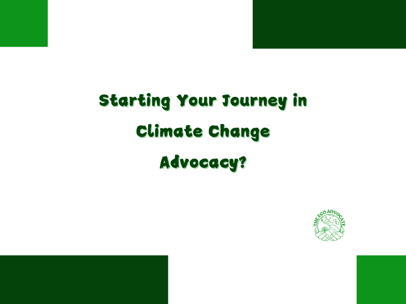 Starting Your Journey in Climate Change Advocacy?
