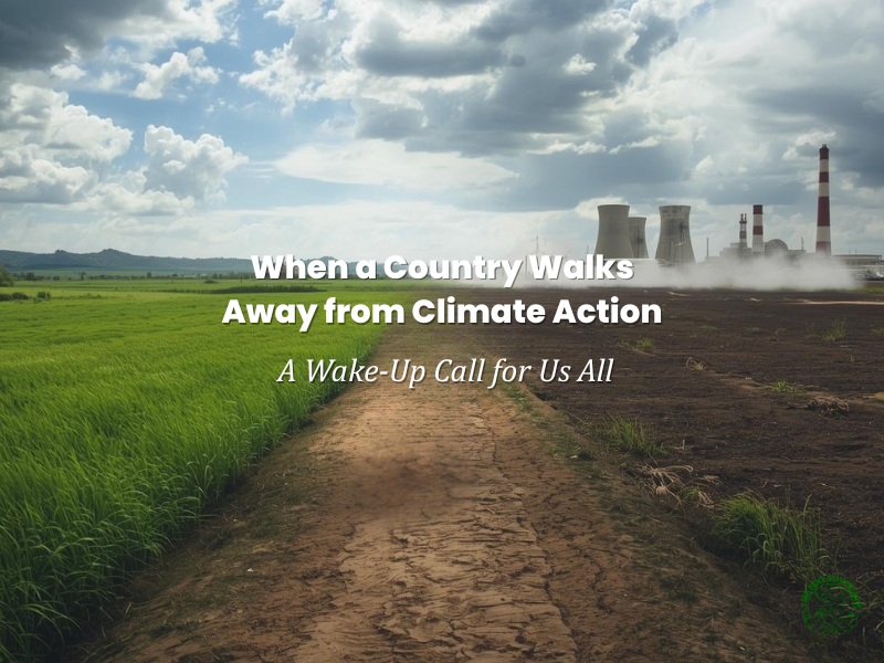 When a Country Walks Away from Climate Action, A Wake-Up Call for Us All